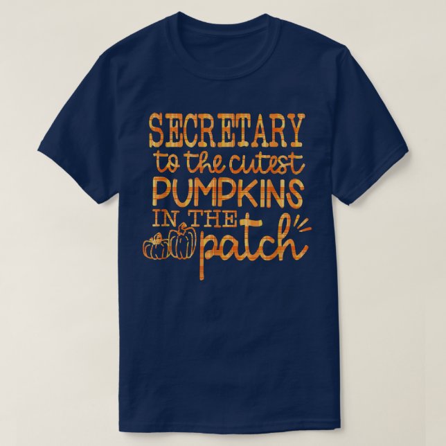 Fall School Secretary To The Cutest Pumpkins In Th T-Shirt (Design vorne)
