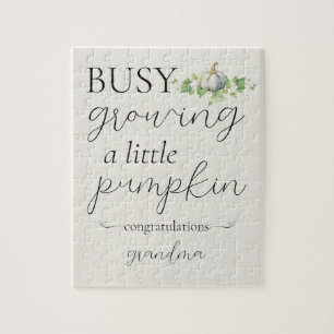 Fall Schwangerschaft Ankündigung Little Pumpkin Pu Puzzle