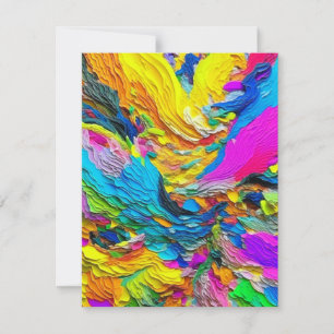 Fall - schwere Acrylicen und Papier Feiertagskarte