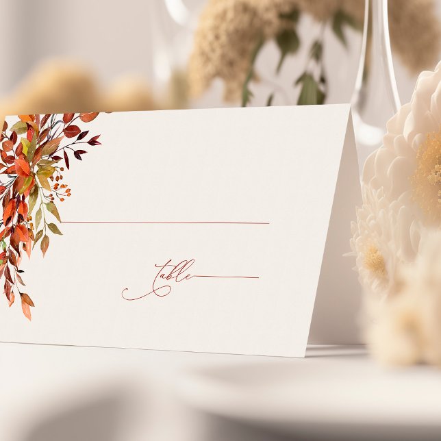 FALL Script Wedding Platzkarte Burnt Orange (Von Creator hochgeladen)