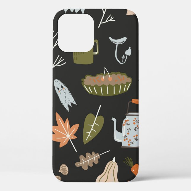 Fall seamless pattern with cozy nature elements. C Case-Mate iPhone Hülle (Rückseite)