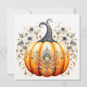 Fall Season Harvest Halloween Pumpkin Karte