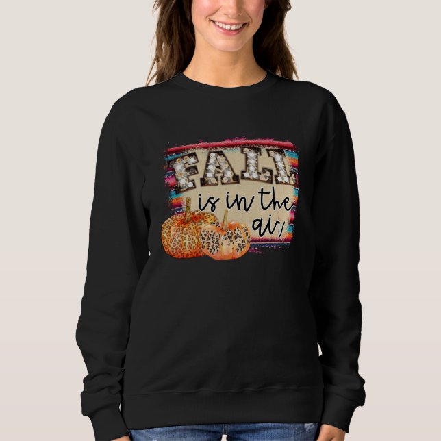 Fall season Pumpkin and Leaves Sweatshirt (Vorderseite)