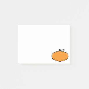 Fall Season Pumpkin Zeichnend Post-it Klebezettel