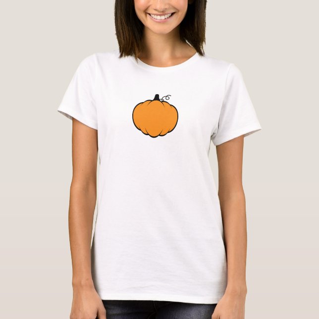 Fall Season Pumpkin Zeichnend T-Shirt (Vorderseite)