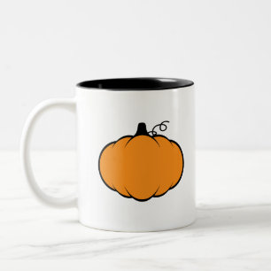 Fall Season Pumpkin Zeichnend Zweifarbige Tasse