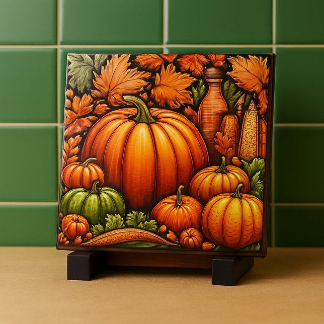Fall Season Pumpkins Keramik Tile Fliese (Von Creator hochgeladen)