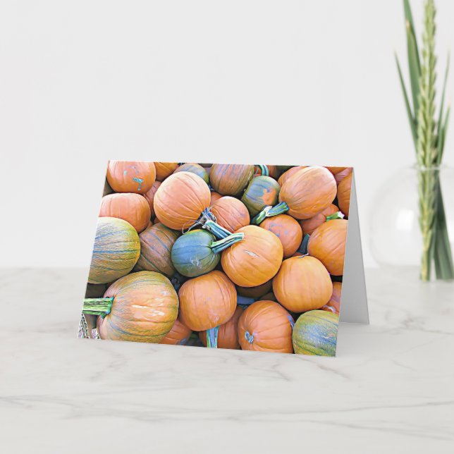 Fall-Sesseln fallen Pumpkins Display-Karte Karte (Vorderseite)