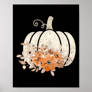 Fall Shirt Frauen Vintag Pumpkin Herbst Grafik Poster