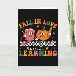 Fall-Shirts für Lehrer Kinder fallen in Liebe mit Karte