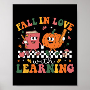 Fall-Shirts für Lehrer Kinder fallen in Liebe mit  Poster