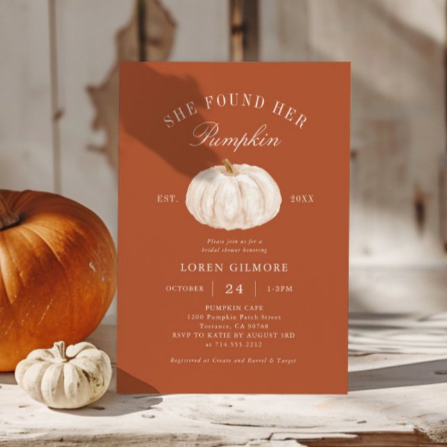 Fall sie fand ihr Pumpkin-Brautparty Einladung (Von Creator hochgeladen)