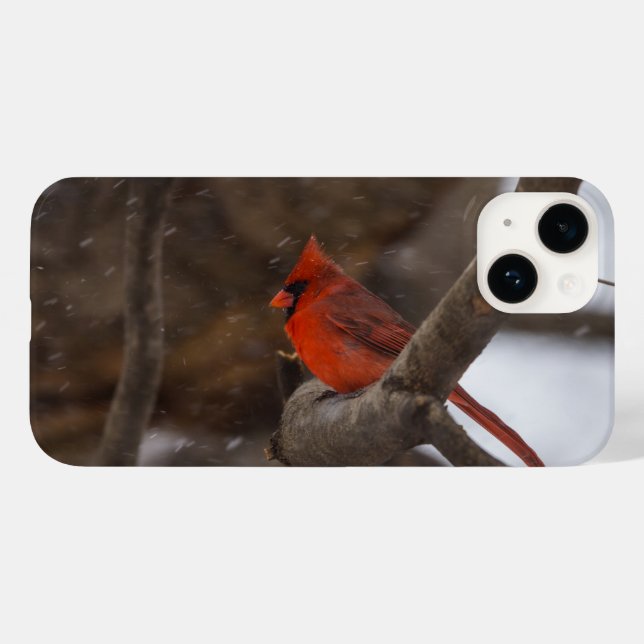 Fall Snow Storm Kardinal iPhone Case-Mate iPhone Hülle (Rückseite (Horizontal))