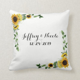 Fall Sonnenblume Rustikale Brauerei Hochzeit Kissen