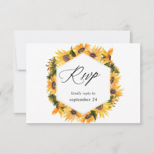 Fall Sonnenblumen Blume Mahlzeit UAWG RSVP Karte