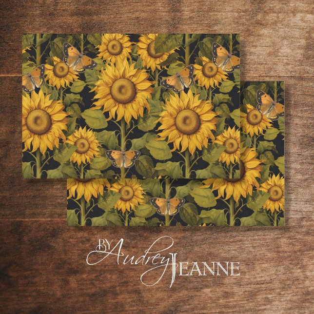 Fall Sonnenblumen Blumen Fields Butterfly Decoupag Seidenpapier (Von Creator hochgeladen)