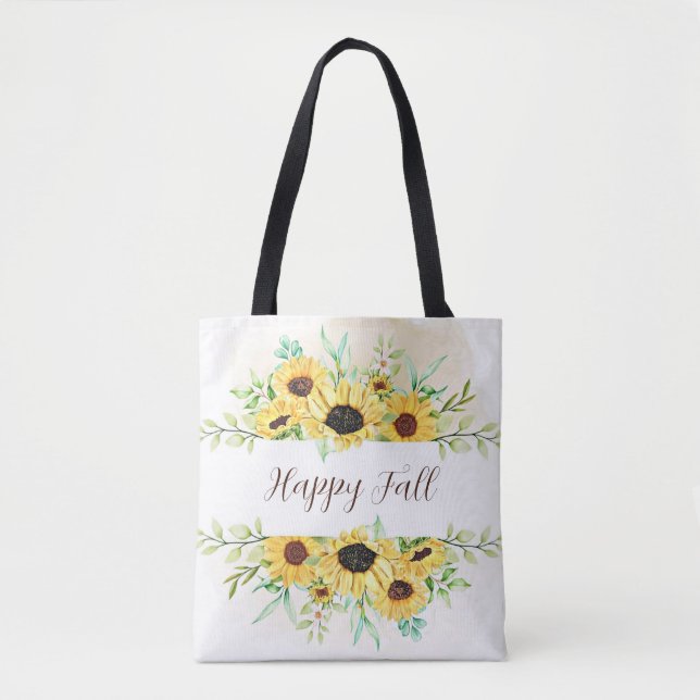 Fall Sonnenblumen Rahmen mit anpassbarem Text (Vorderseite)