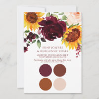 Fall Sonnenblumen Rose Burgundy Wedding Swatch Car