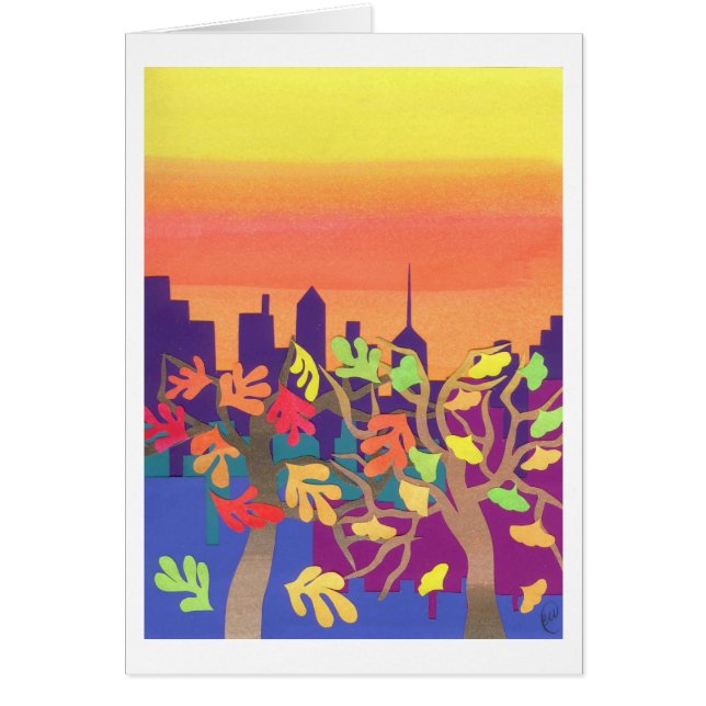 Fall-Sonnenuntergang über NYC (Vorne)