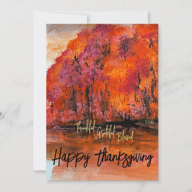 Fall Splendor Note Card Dankeskarte (Vorderseite)