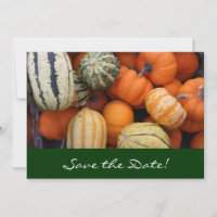 Fall Squash Harvest Save the Date Karte