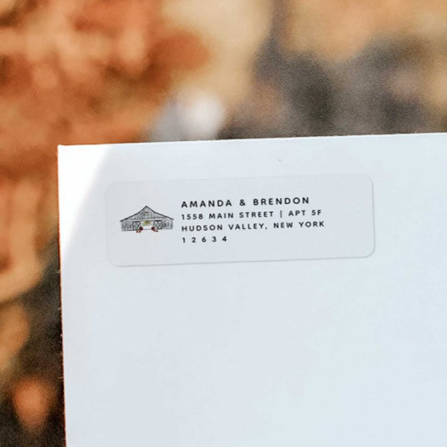 Fall-Stall mit Pumpkins Rücksendeadresse-Label (Von Creator hochgeladen)