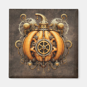 Fall Steampunk Pumpkin Magnet