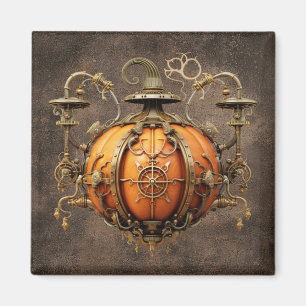 Fall Steampunk Pumpkin Magnet