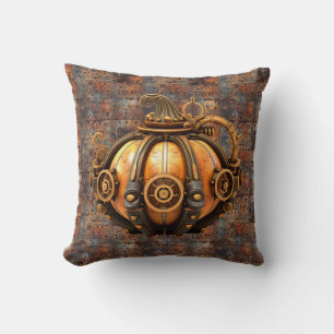 Fall Steampunk Pumpkin Throw Kissen