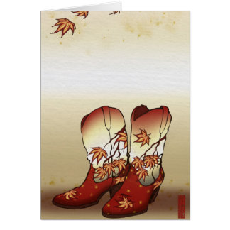 Fall-Stiefel mit Ahornblatt-Motiv