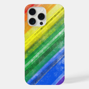 Fall "Stolz Equality Gay Flag Grunge Stripes LGBTQ iPhone 15 Pro Max Hülle