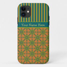 Fall Striped Tribal, Rust, Green, Blue iPhone 5/5s Case-Mate iPhone Hülle