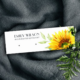 FALL SUNFLOWER AUTUMN STUD EARRING DISPLAY CARD MINI VISITENKARTE