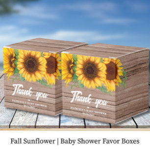 Fall Sunflower   Babydusche Geschenkschachtel