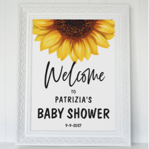 Fall Sunflower Begrüßungsdusche Poster