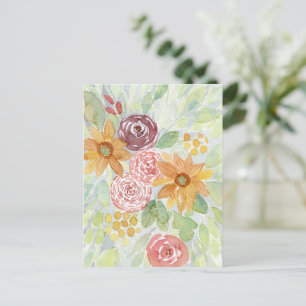 Fall Sunflower Bouquet  Postkarte