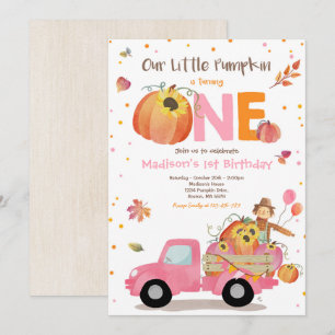 Fall Sunflower Pumpkin Birthday Pumpkin Patch Einladung