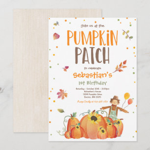 Fall Sunflower Pumpkin Birthday Pumpkin Patch Einladung