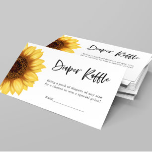 Fall Sunflower Windeln Kinderdusche Begleitkarte