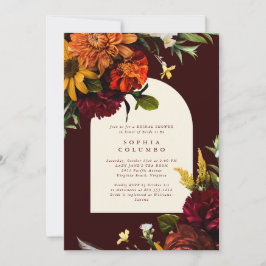 Fall Sunset Dark Moody Romantic Bridal Shower Einladung