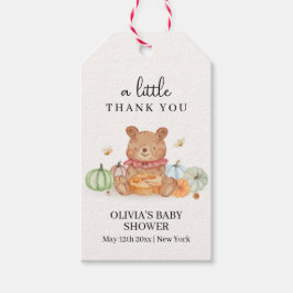 Fall Süsse Pumpkin Pie Teddy Bear Baby Dusche Geschenkanhänger