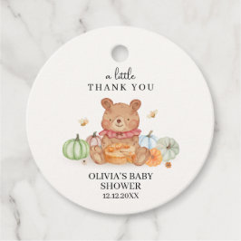 Fall Süsse Pumpkin Pie Teddy Bear Baby Dusche Geschenkanhänger