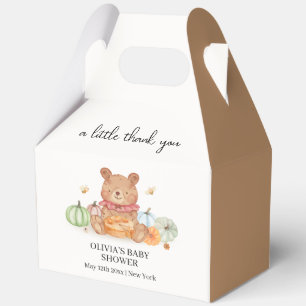 Fall Süsse Pumpkin Pie Teddy Bear Baby Dusche Geschenkschachtel