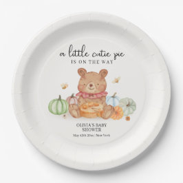 Fall Süsse Pumpkin Pie Teddy Bear Baby Dusche Pappteller