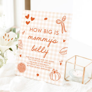 Fall Süßes Pie Wie groß ist Mommys Bauch Spiel Sockelschild