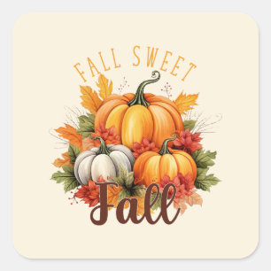 Fall Sweet Fall Quadratischer Aufkleber