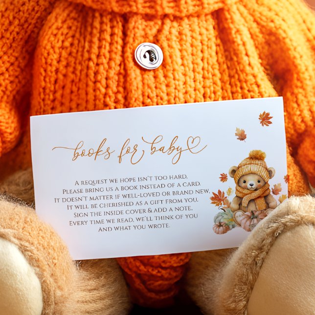 Fall Teddy Bear Books for Baby Begleitkarte (Von Creator hochgeladen)