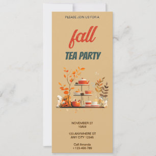 Fall Tee-Party Einladung