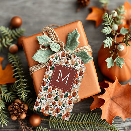 Fall-Terra-Cotta und Salbei-Blätter Geschenkanhänger
