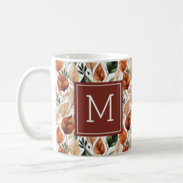 Fall-Terra-Cotta und Salbei-Blätter Kaffeetasse